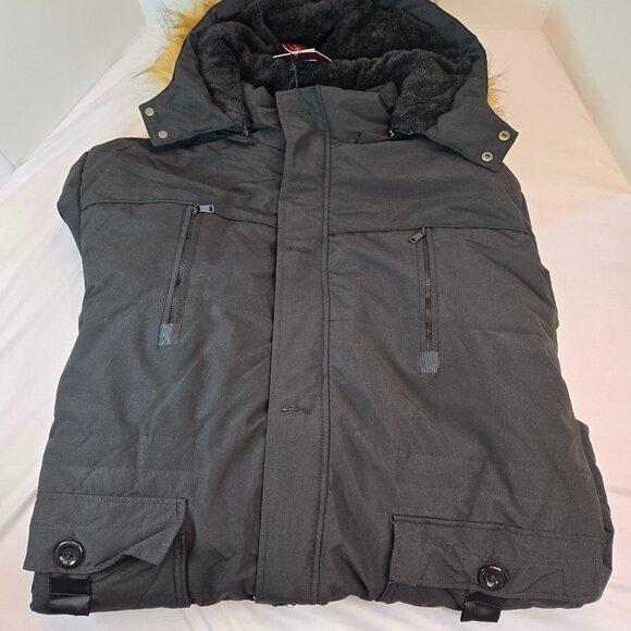 WenVen Other - WENVEN Men's Winter Coat Warm Parka Jacket with Faux Fur Removable Hood Sz: 3XL